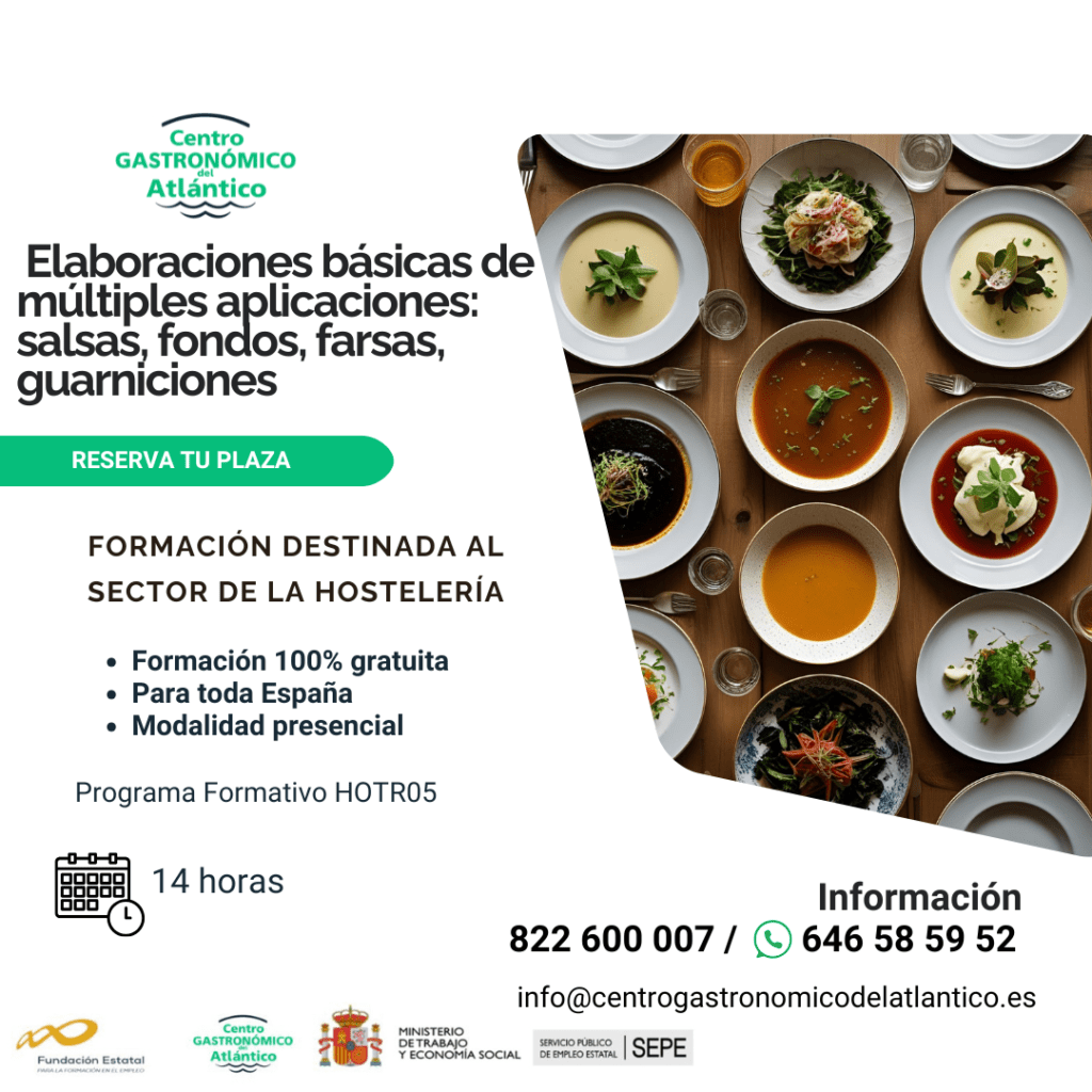 Técnicas culinarias. Elaboraciones básicas de múltiples aplicaciones: salsas, fondos, farsas, guarniciones